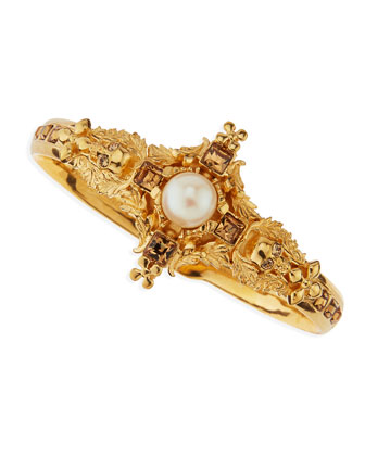 Alexander McQueen Pearl Skull Bracelet