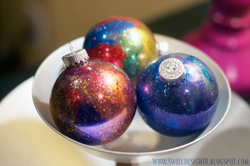 Glitter Galaxy Ornaments from Swell Designer