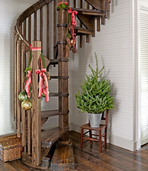 Ribbon and Ornament Stairwell