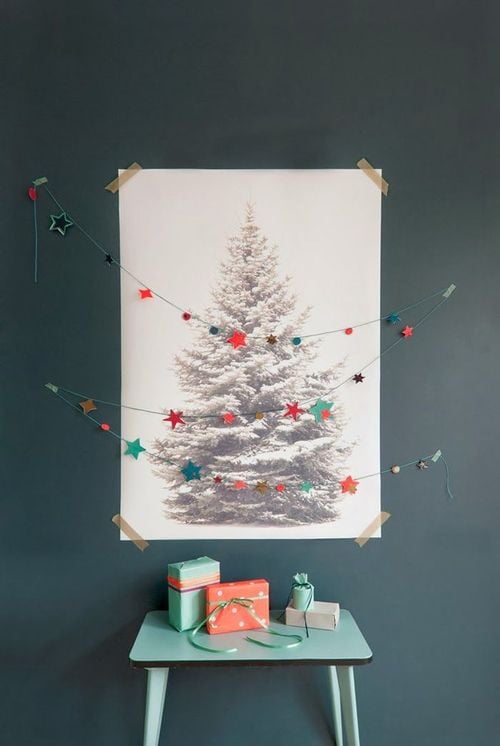 Unconventional Holiday Tree Poster and Garland