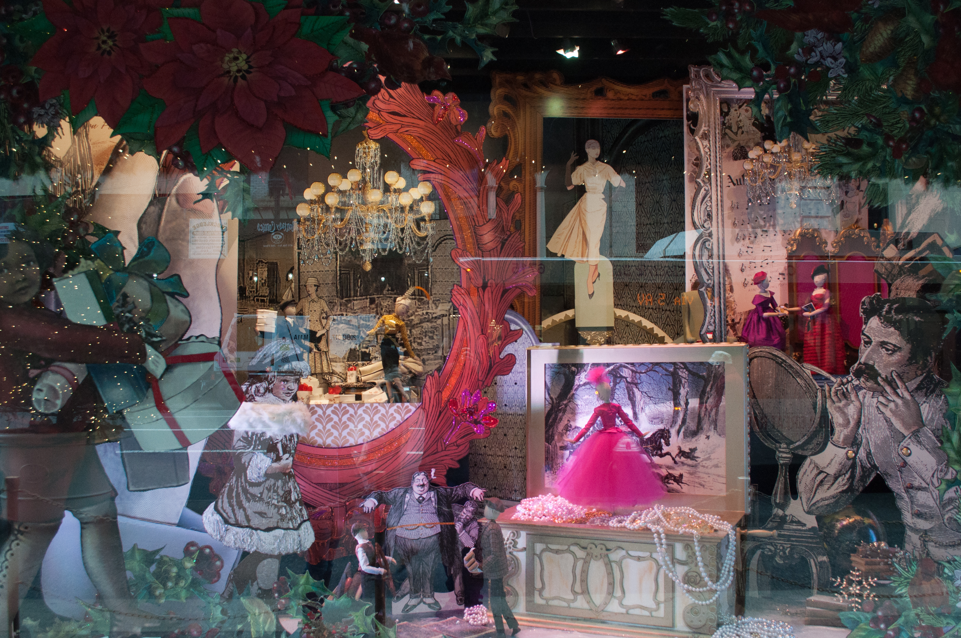 Lord and Taylor Holiday Window Illustrations
