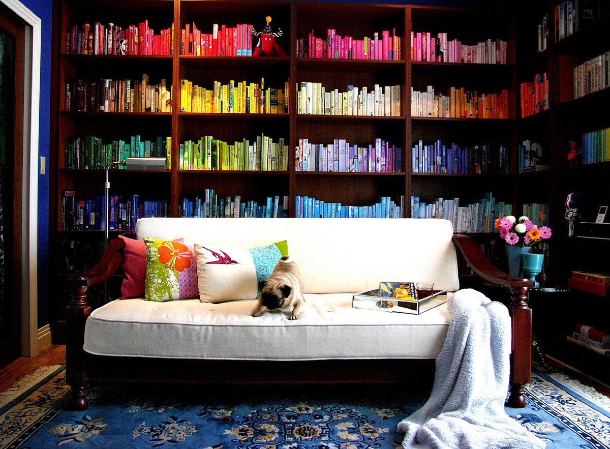 Rainbow Library from Top Design Mag