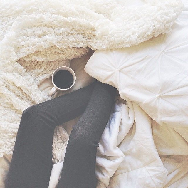 White Bedding with Coffee