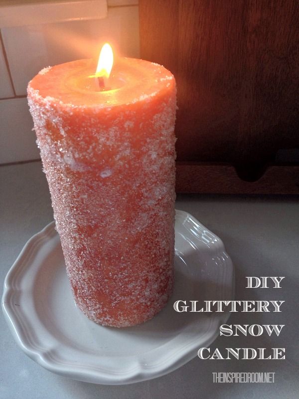 Glitter Snow Candle